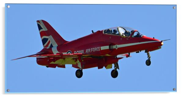 Red Arrows Hawk T1A Acrylic by Allan Durward Photography