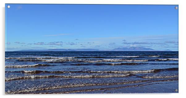 Isle of Arran viewed from Troon Acrylic by Allan Durward Photography