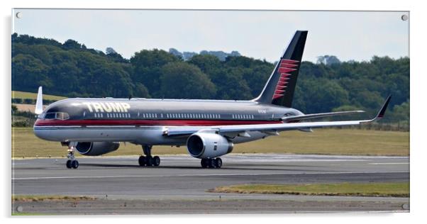 Boeing 757 Trump Organisation Acrylic by Allan Durward Photography