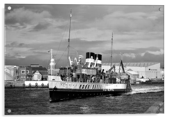 Ayr departure of PS Waverley Acrylic by Allan Durward Photography