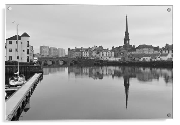 Down by the river, Ayr Scotland Acrylic by Allan Durward Photography