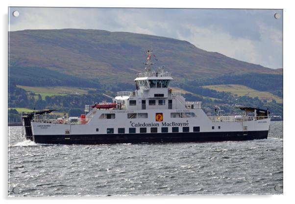 Cal Mac ferry MV Loch Shira Acrylic by Allan Durward Photography