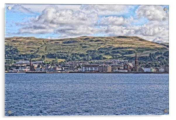 Largs, Scotland as viewed from Great Cumbrae Acrylic by Allan Durward Photography