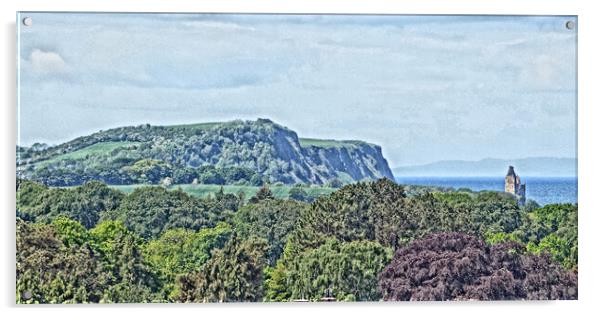 Greenan castle and Heads of Ayr Acrylic by Allan Durward Photography