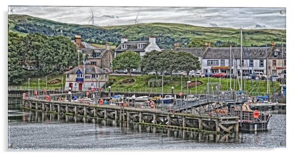 Girvan harbour view, South Ayrshire Acrylic by Allan Durward Photography