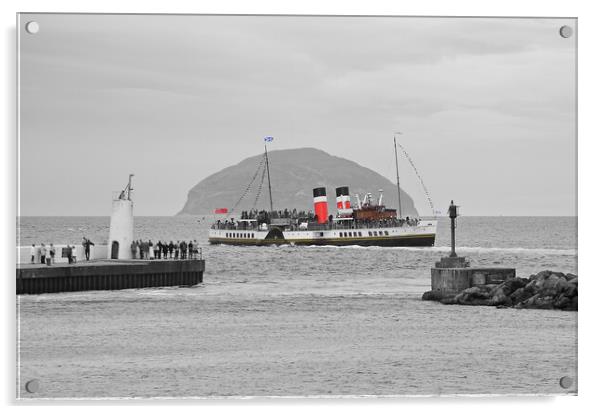 PS Waverley having just left Girvan (abstract) Acrylic by Allan Durward Photography