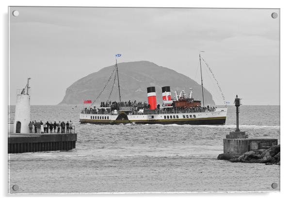 PS Waverley Girvan departure Acrylic by Allan Durward Photography