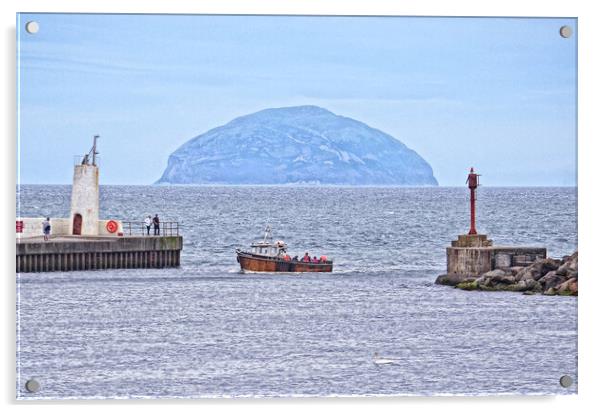 Glorious entering home port of Girvan, South Ayrsh Acrylic by Allan Durward Photography