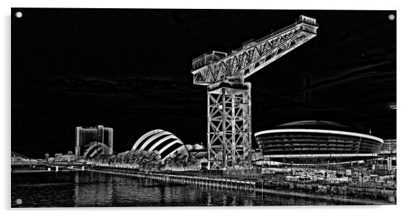 Glasgow`s Finnieston Crane (abstract) Acrylic by Allan Durward Photography