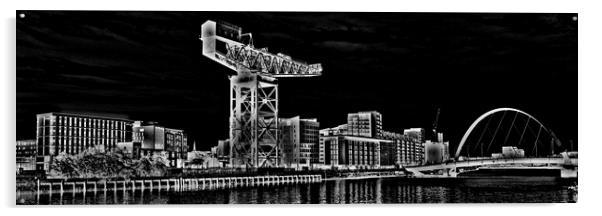 Finnieston crane and Squinty Bridge Glasgow (Abstr Acrylic by Allan Durward Photography