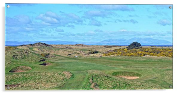 Postage Stamp, Royal Troon Acrylic by Allan Durward Photography