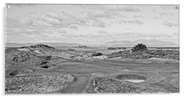 Royal Troon 8th hole, Postage Stamp Acrylic by Allan Durward Photography