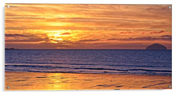 Culzean Bay and Ailsa Craig sunset Acrylic by Allan Durward Photography