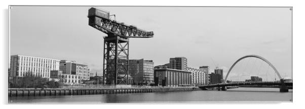 Finnieston crane and Clyde Arc, Glasgow. Acrylic by Allan Durward Photography