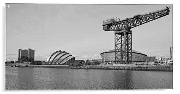 River Clyde scene Glasgow. Acrylic by Allan Durward Photography
