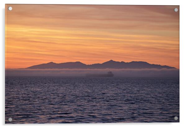 Fog bank covering Firth of Clyde Acrylic by Allan Durward Photography