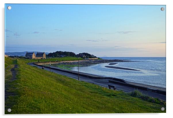 Prestwick promenade and shorefront Acrylic by Allan Durward Photography