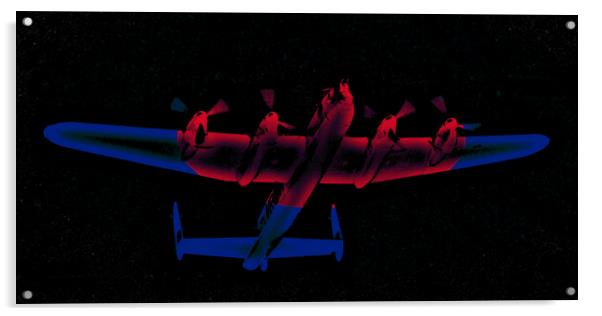 Avro Lancaster bomber (Abstract) Acrylic by Allan Durward Photography