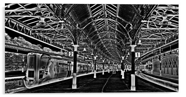 Wemyss bay railway station (Abstract)  Acrylic by Allan Durward Photography