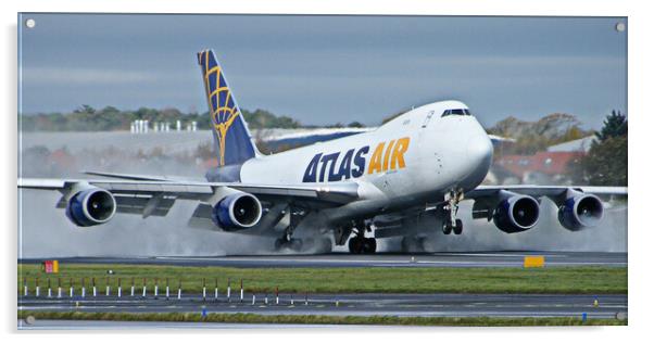 Boeing 747, reverse thrust on Acrylic by Allan Durward Photography