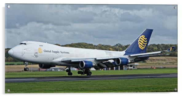 Boeing 747 Global Supply Systems Acrylic by Allan Durward Photography