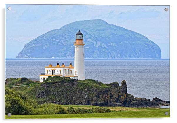 South Ayrshire coast, Turnberry lighthouse Acrylic by Allan Durward Photography