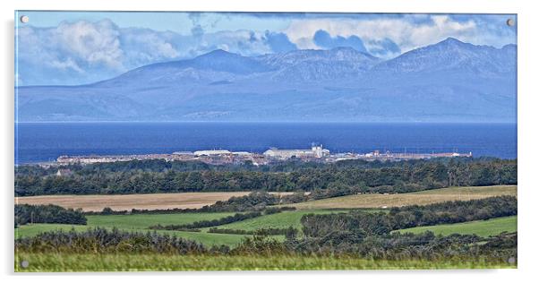 Over Troon to Arran Acrylic by Allan Durward Photography
