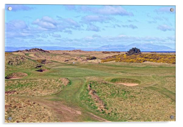 The Postage Stamp, Royal Troon Acrylic by Allan Durward Photography