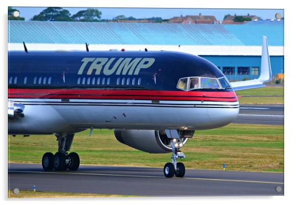 Trump Organisation B757 business aircraft at Prest Acrylic by Allan Durward Photography