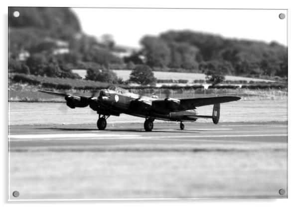 Avro Lancaster take-off run Acrylic by Allan Durward Photography