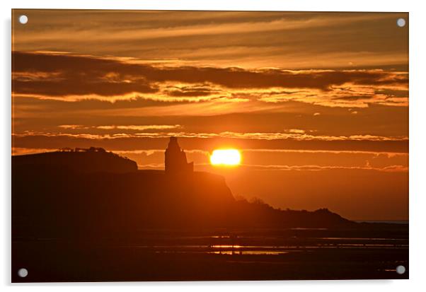 Greenan Castle sunset Acrylic by Allan Durward Photography