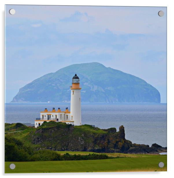 Imposing Turnberry lighthouse coastal scene Acrylic by Allan Durward Photography
