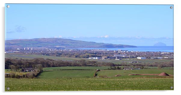 A panoramic view over Ayr and Prestwick Acrylic by Allan Durward Photography