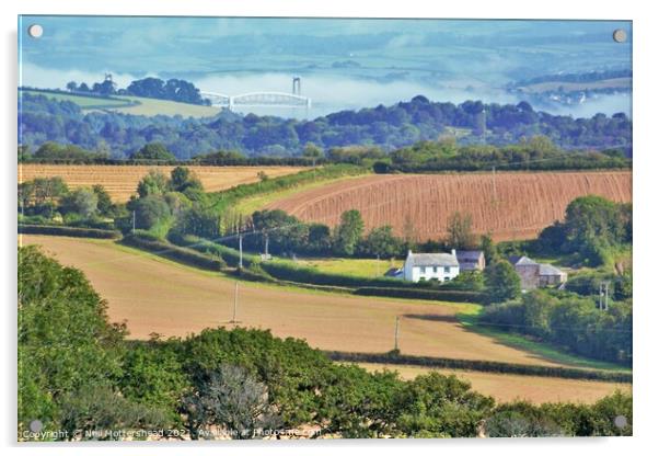 Southeast Cornish Countryside. Acrylic by Neil Mottershead