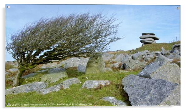 The Cheesewring, Bodmin Moor, Cornwall. Acrylic by Neil Mottershead