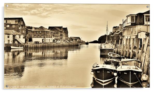 Early Morning In Looe. Acrylic by Neil Mottershead