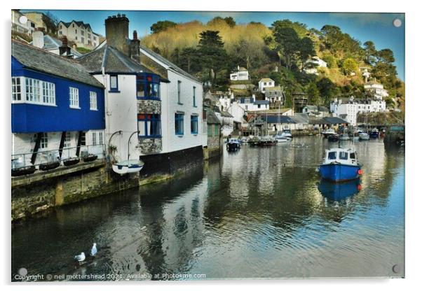 Studio Cottage, Polperro, Cornwall. Acrylic by Neil Mottershead