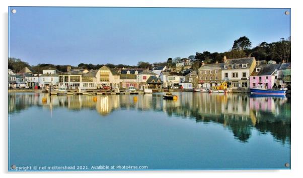 Reflections Of Padstow. Acrylic by Neil Mottershead