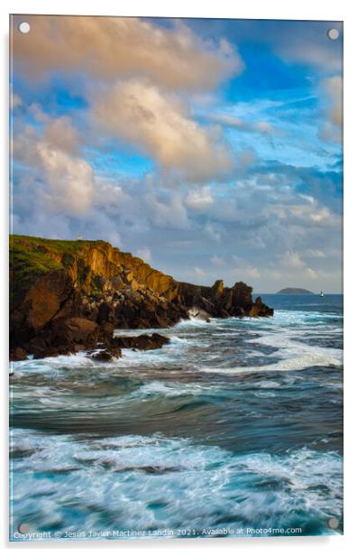 Majestic Seascape of Punta Faxilda Acrylic by Jesus Martínez