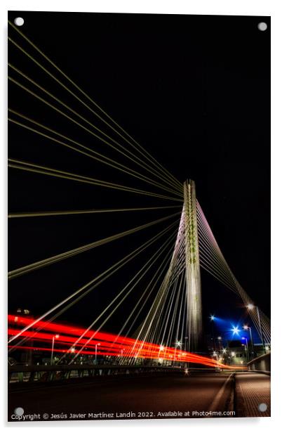 The Striking Geometry of Pontevedra Bridge Acrylic by Jesus Martínez