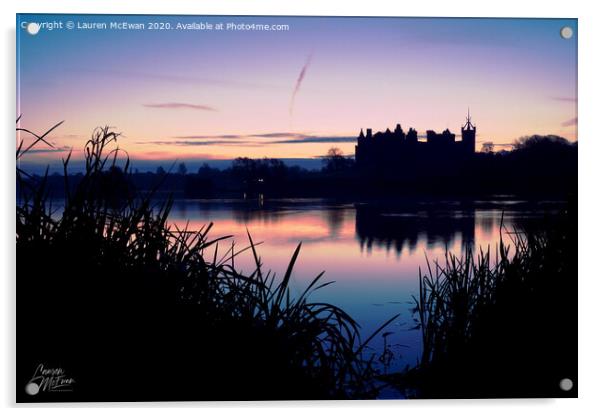 Sunrise at Linlithgow Palace Acrylic by Lauren McEwan