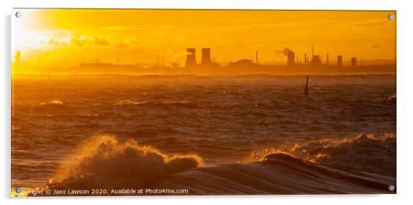 Teesmouth Sunset Acrylic by Jaxx Lawson