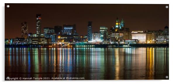 Liverpool Waterfront Panoramic Acrylic by Hannah Temple
