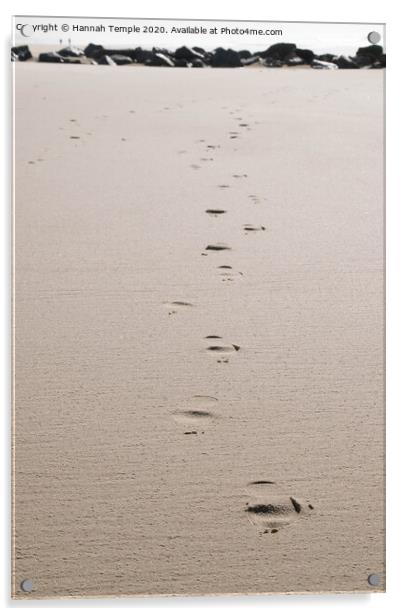 Footprints in the Sand  Acrylic by Hannah Temple