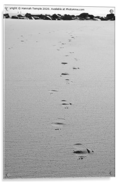 Footprints in the Sand  Acrylic by Hannah Temple