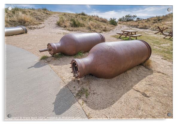 Tirpitz bunker and warfare museum grenades in Blaavand, Denmark Acrylic by Frank Bach