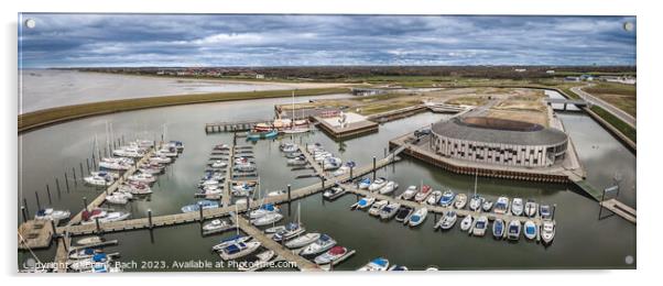 Maritime center for seasports in Esbjerg new harbor in Denmark Acrylic by Frank Bach