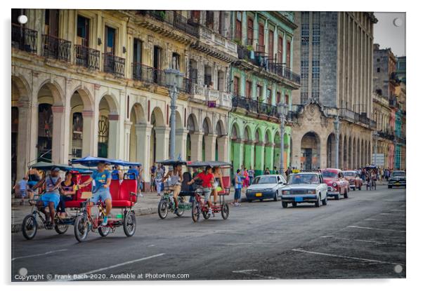 Old worn out flats in Havana, Cuba Acrylic by Frank Bach