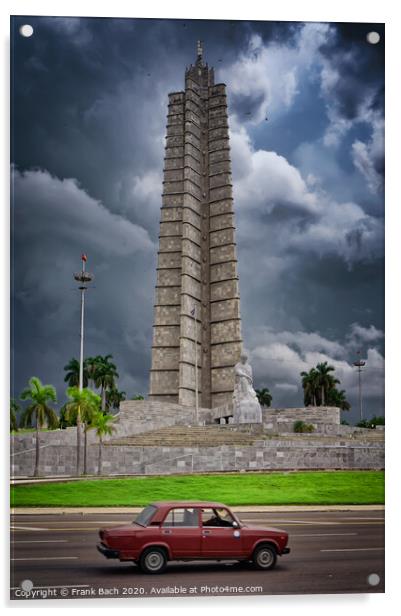 Freedom monument plaza in Havana, Cuba Acrylic by Frank Bach