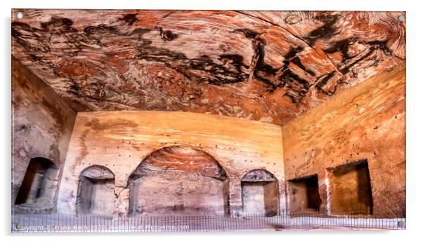 Petra temple interior room Acrylic by Frank Bach